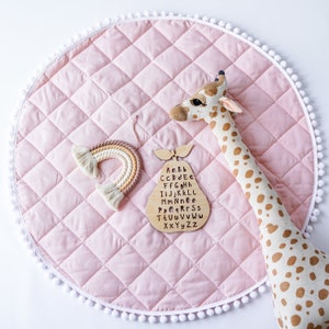 Baby play mat, Padded baby play mat, Round nursery rug, Baby activity mat, Nursery play mat