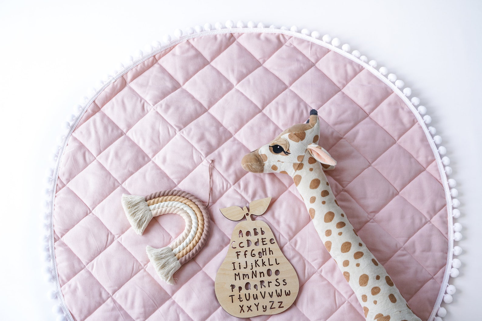 Baby play mat Padded baby play mat Round nursery rug Baby Etsy