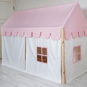 Customized Montessori Bed Canopy, Montessori Bed Curtains, House Bed Curtains, House Bed Canopy, Canopy for Bed Frame, House Bed Tent image 4