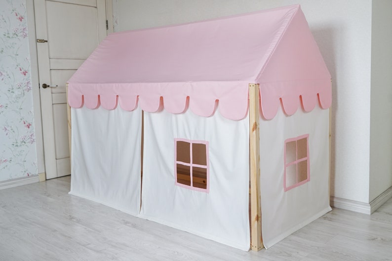 Customized Montessori Bed Canopy, Montessori Bed Curtains, House Bed Curtains, House Bed Canopy, Canopy for Bed Frame, House Bed Tent image 4