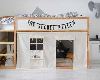 Rideaux lit Kura Ikea -Terracotta – Le Lit Cabane