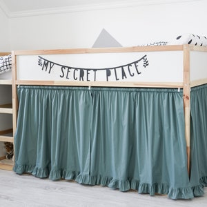 Curtains for Ikea Kura bed, Kura bed curtains, Ikea Kura Hack, Canopy bed house, Ikea Kura curtains, Ikea bed house, Ikea Kura Bed Tent
