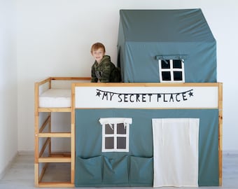子供用ベッドテント、ツインベッド用キャノピー - IKEA KURA 二段 