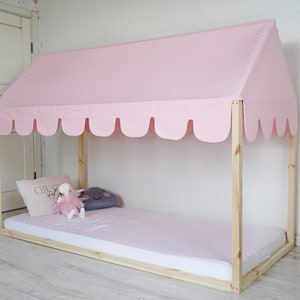 Customized Montessori Bed Canopy, Montessori Bed Curtains, House Bed Curtains, House Bed Canopy, Canopy for Bed Frame, House Bed Tent image 6