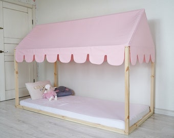 Roof canopy for house bed, Customized Montessori Bed Canopy,  Roof canopy for Montessori house bed, House Bed Canopy, Canopy for Bed Frame