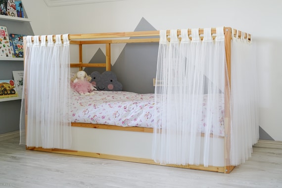 Kura bed curtains, House bed canopy, Ikea Hack