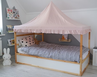 IKEA KURA Roof Canopy With Ruffles - Hanging Loop, Kids Bed Tent