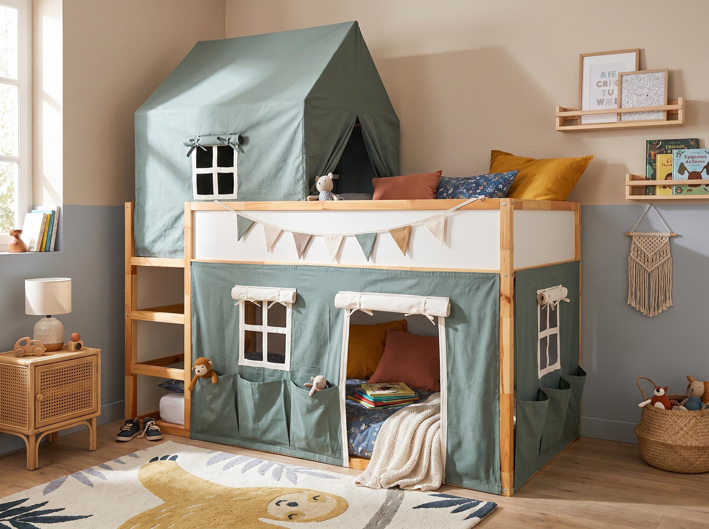 IKEA KURA Canopy, Twin Bed Tent - Kids Bed House Canopy - Etsy