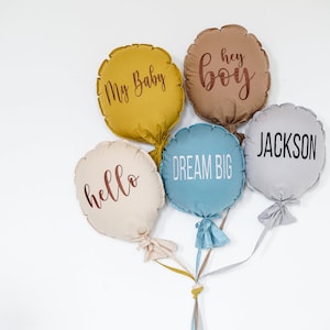 Personalized nursery wall hanging, Personalized nursery wall decor, Nursery Balloon Pillow, Balloon wall hanging
