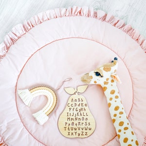 Baby play mat, Round Nursery rug, Ruffled Baby activity mat, Play mat baby, Teepee play mat, Padded play mat