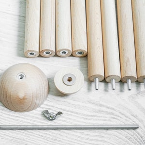 Teepee Poles and Stabilizer Set for Kids Teepee Tent, Teepee Stabilizer, Teepee Tent Sticks, Tipi Wooden Poles, Teepee Tent Wooden Poles