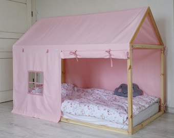 Montessori bed canopy, Montessori house bed canopy, CANOPY bed, Montessori house, bed canopy curtains , play tent, bed baldachin