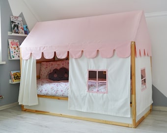 Cortinas para cama Ikea Kura, Dosel para cama de casa, Truco para Ikea Kura, Cortinas para cama de casa, Dosel para techo Ikea Kura
