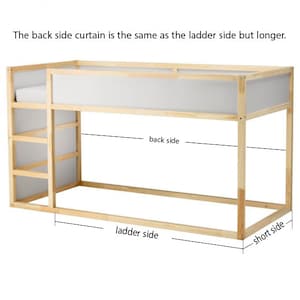 Ikea Kura Bed Curtains Rod, Wooden Rod for Ikea Kura Curtains, Ikea ...