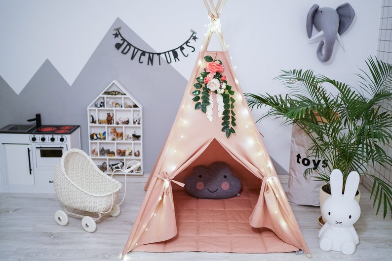 Teepee Decoration Teepee Fairy Light Christmas LED lights for Teepee Warm White String Light LED Battery Operated Lights for Kids Teepee