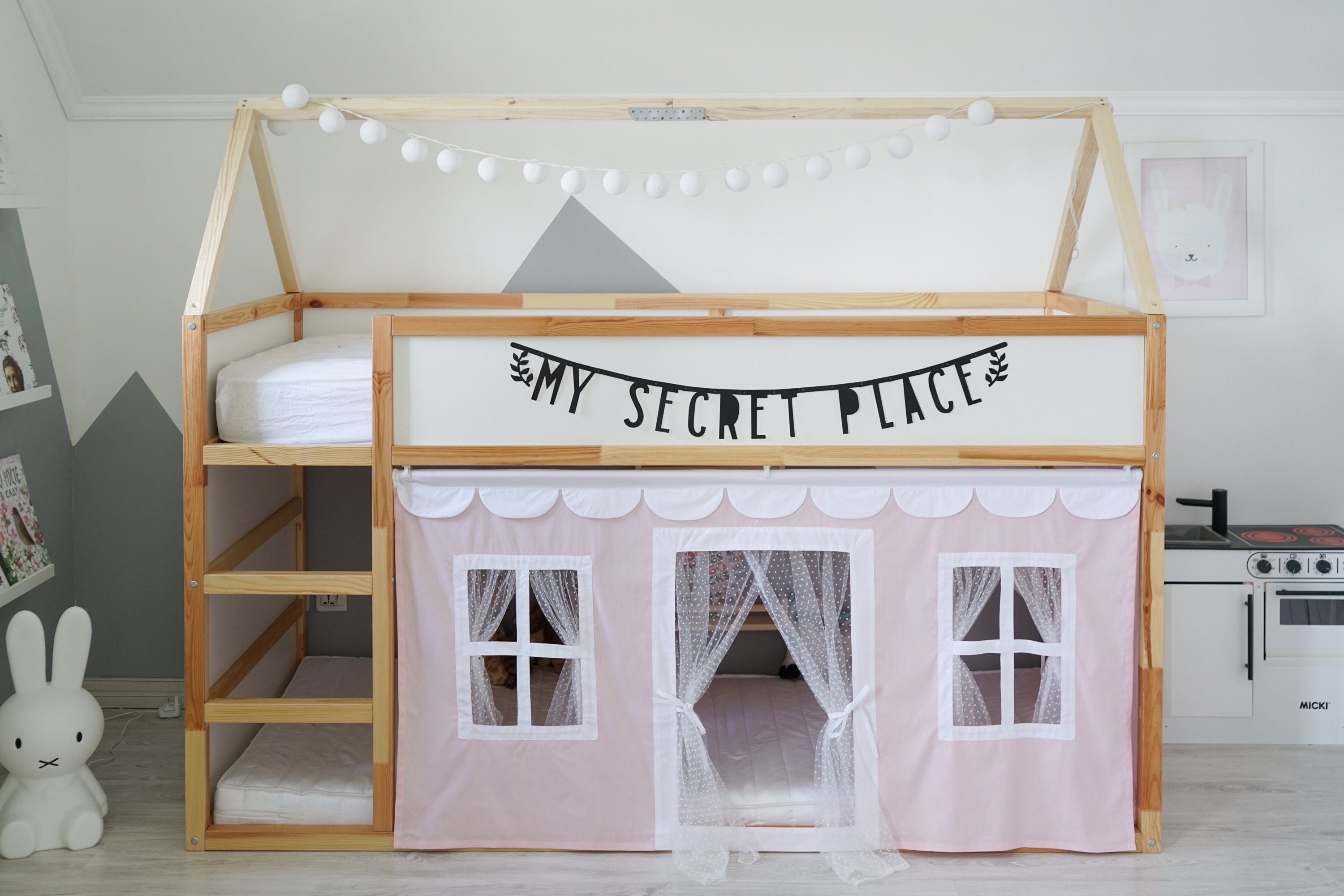 Ikea wooden best sale bunk bed