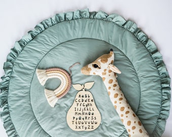 Tapis de jeu pour bébé, Tapis de chambre d’enfant rond, Tapis d’activité pour bébé ébouriffé, Tapis de jeu pour bébé, Tapis de jeu pour tipi, Tapis de jeu rembourré