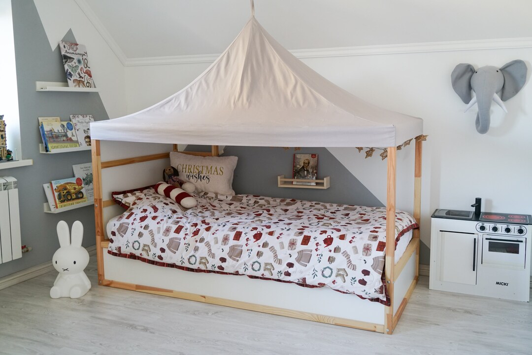 Roof Canopy for House Bed, Ikea Kura Roof Canopy, Roof Canopy for Ikea Kura, Kura Bed