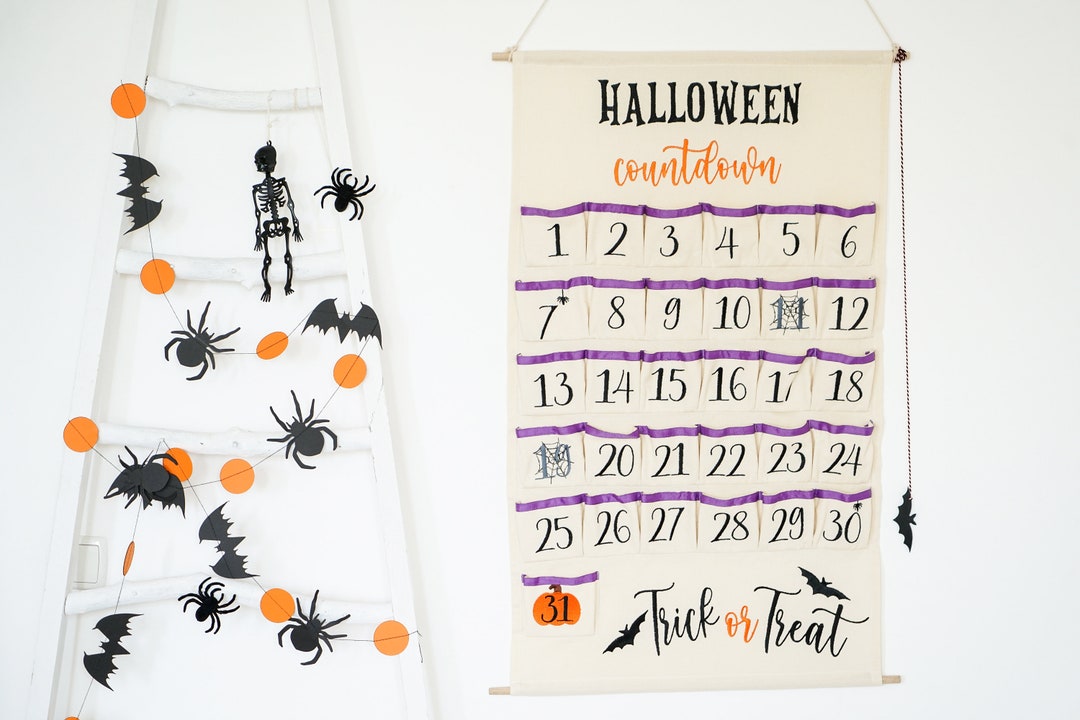 Halloween Advent Calendar for Kids, Halloween Fabric Advent Calendar