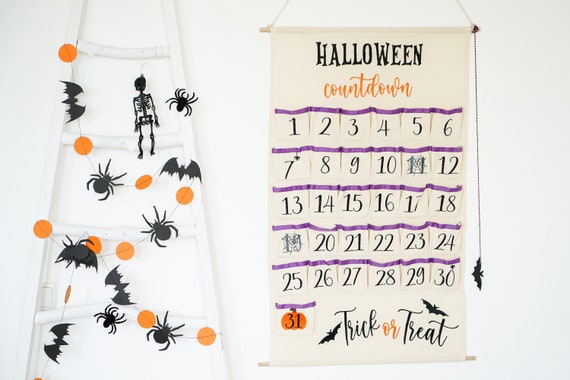 Halloween Advent Calendar for Kids, Halloween Fabric Advent Calendar, Halloween Countdown Calendar, Countdown To Halloween