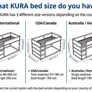Ikea Kuraカーテン用木製ロッド、ベッドカーテン用ポール、Ikea Kura Hack 画像 12