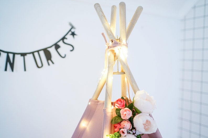Teepee Decoration Teepee Fairy Light Christmas LED lights for Teepee Warm White String Light LED Battery Operated Lights for Kids Teepee