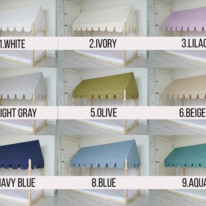 Customized Montessori Bed Canopy, Montessori Bed Curtains, House Bed Curtains, House Bed Canopy, Canopy for Bed Frame, House Bed Tent image 13