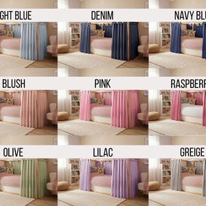 Curtains for Ikea Kura bed, Ikea Kura curtains, Kura bed curtains, House bed canopy, Ikea Kura Hack, Curtains for house bed image 13