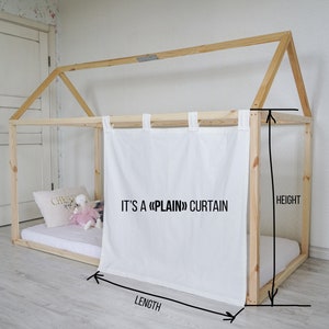 Customized Montessori Bed Canopy, Montessori Bed Curtains, House Bed Curtains, House Bed Canopy, Canopy for Bed Frame, House Bed Tent image 9