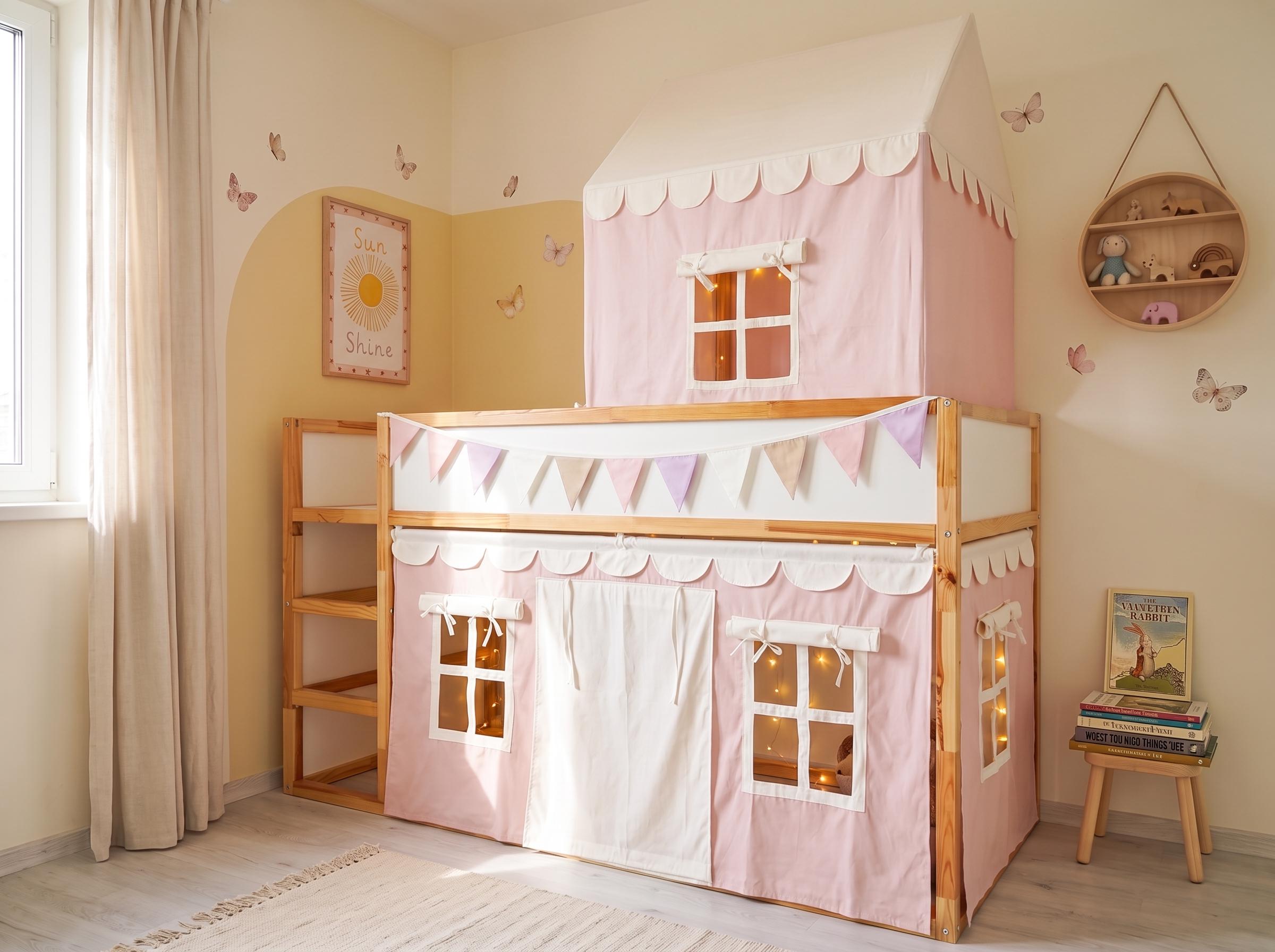 IKEA KURAルーフ、KURAキャノピー - 二段ベッド用ハウスベッドテント