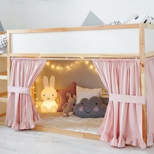 Cortinas para cama IKEA Kura - Espaço aconchegante e privativo para crianças