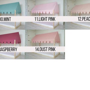 Customized Montessori Bed Canopy, Montessori Bed Curtains, House Bed Curtains, House Bed Canopy, Canopy for Bed Frame, House Bed Tent image 14