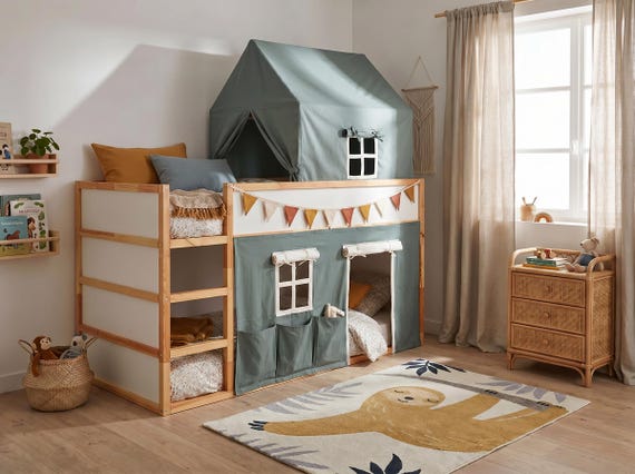 Kinderbett Zelt für 2 Personen - IKEA KURA Top Hauszelt