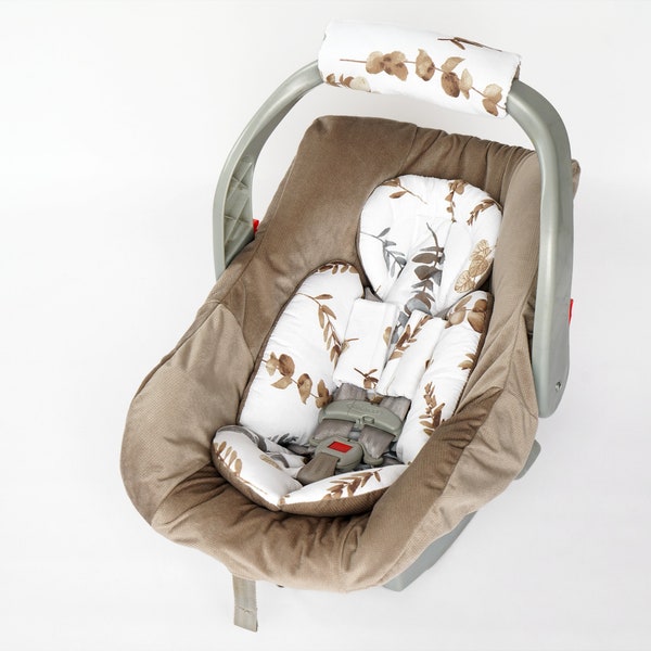 Housses de sangle d'appui-tête de siège d'auto pour bébé, doublure de siège d'auto pour bébé, oreiller de coussin de siège d'auto, ensemble de coussin d'appui-tête pour bébé, support de tête de siège d'auto pour bébé