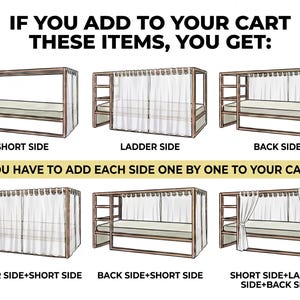 Kura bed curtains, House bed canopy, Ikea Hack image 4