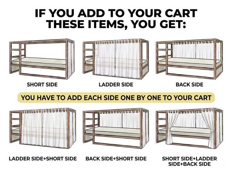 Kura bed curtains, House bed canopy, Ikea Hack image 4