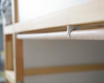 Barra de cortina para cama Kura, barra de madera para Ikea Kura, accesorios de cama, trucos de Ikea