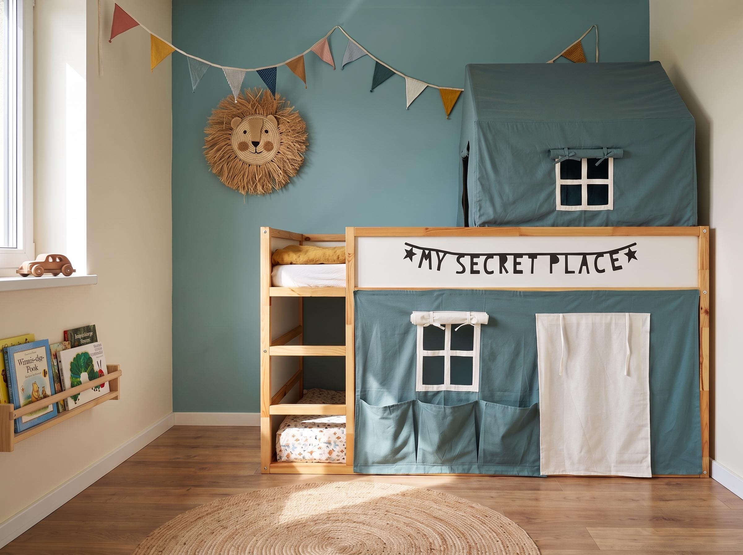IKEA KURA Bunk Tent, Bed Tent for Kids - Twin Bed House Canopy - Etsy