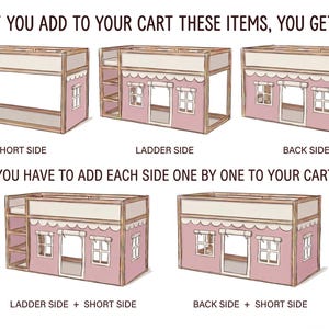 Ikea Kura bed curtains, Bunk bed curtains, Ikea Hack, Canopy bed house, Bed canopy image 2