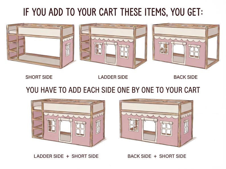 Ikea Kura bed curtains, Bunk bed curtains, Ikea Hack, Canopy bed house, Bed canopy image 2