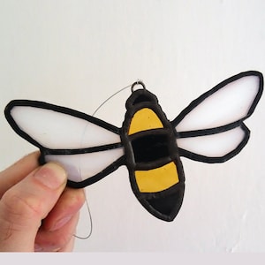 Stained Glass Bee Window Hanging Suncatcher , garden, insects, honey bee