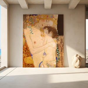 Gustav Klimt Mother and Child Art Print: Famous Fine Art Reproduction