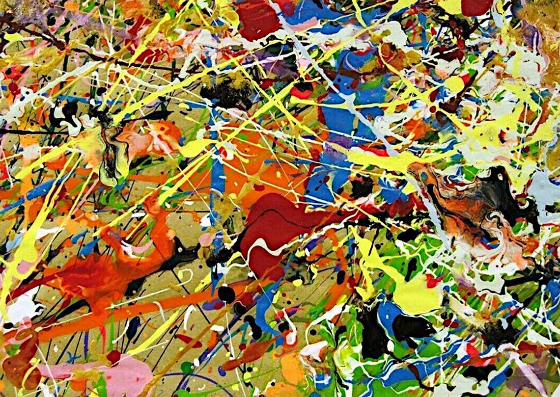 Jackson Pollock 16 Yellow Wall Art Gallery Wrapped Printed Etsy