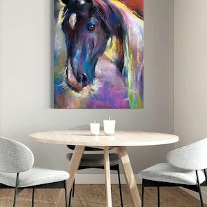 Pastel Horse | Art Print – Soft Colourful Equine Wall Decor – Horse Lover Gift