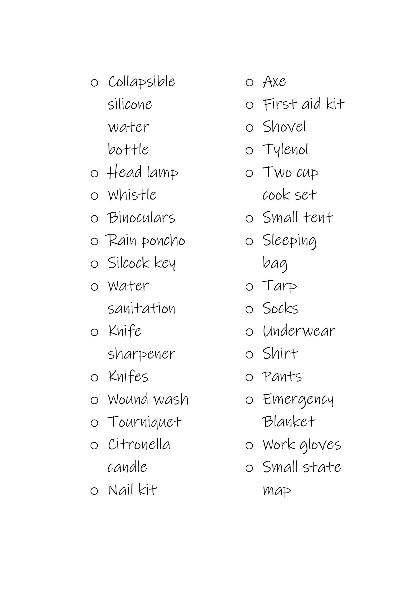 Bug Out Bag Checklist with Sugar Skull Print Cover Printable | Etsy