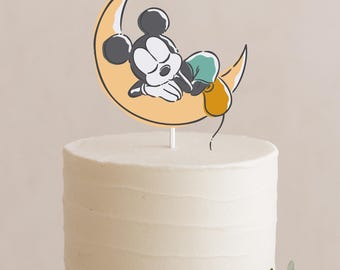 Over the Moon Mickey Baby SVG, Instant Download, Eps, Png, Dxf, Silhouette Cricut