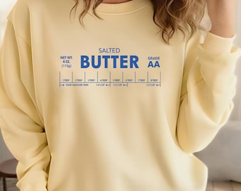 Salted Butter Baker Sweatshirt, Comfort Colors Tee (Digital Download)