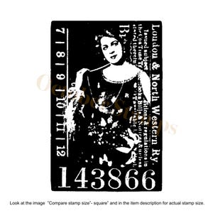 EZ montiert Stempel Vintage Stil 1920 Frau Ticket Collage verändert Kunst Handwerk Scrapbooking Kartenherstellung Collage Versorgung.