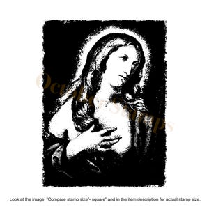 EZ-gemonteerde rubberen stempel Madonna-pictogram gewijzigde kunst ambacht Scrapbooking Kaarten maken Collagevoorraad.