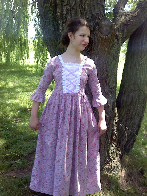 The Colonial Costume Dress ADULT SIZE Pattern With FREE Video | Etsy